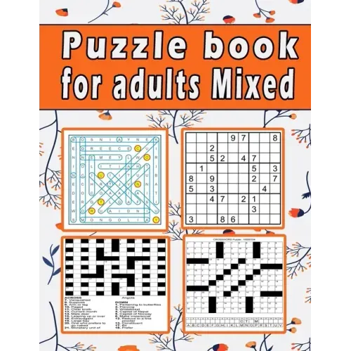 Puzzle book for adults Mixed: Large print Puzzle book! Soduko, word search, CodeWord and CrossWord 111 pages - Paperback