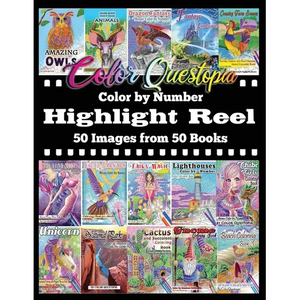 Color By Number Highlight Reel - 50 Images from 50 Books: Greatest Hits Adult Coloring Book - Paperback
