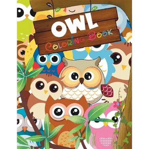 OWL Coloring Book: Coloring For Kids Ages 4-8 years, 100 page, 50 designs, size 8.5x11" - Paperback