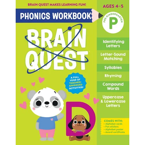 Brain Quest Phonics Workbook: Pre-Kindergarten: Volume 1 - Paperback