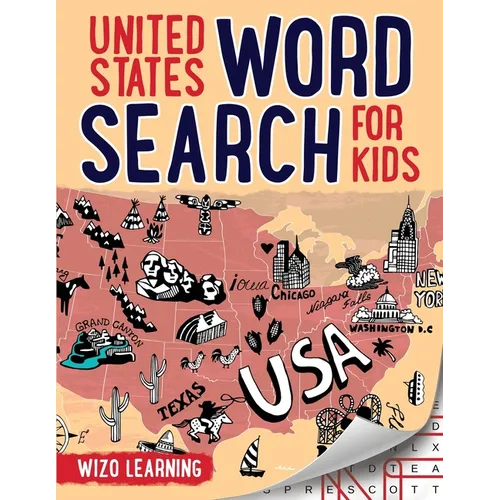 United States Word Search For Kids - Paperback