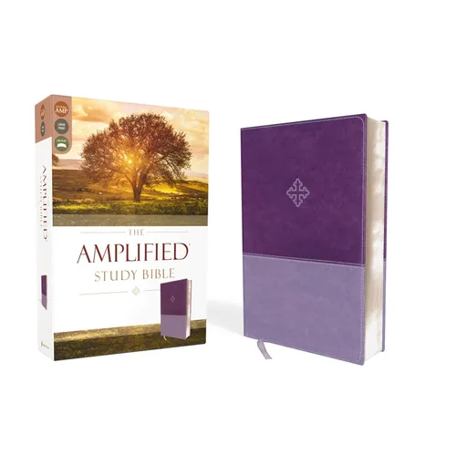 Amplified Study Bible, Imitation Leather, Purple - Imitation Leather