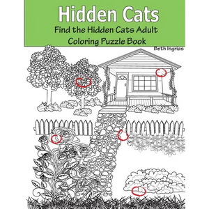 Hidden Cats: Find the Hidden Cats Adult Coloring Puzzle Book - Paperback