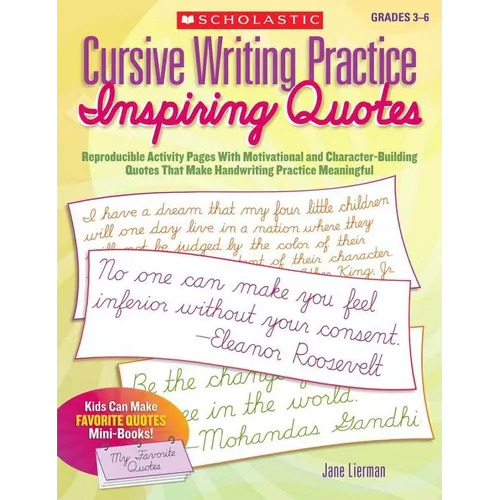 Cursive Writing Practice: Inspiring Quotes - Paperback