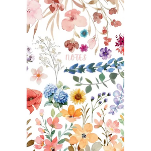 Colourful Floral Notebook: Watercolour Flower Journal Diary Sketchbook - Paperback