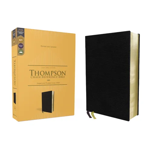 Kjv, Thompson Chain-Reference Bible, European Bonded Leather, Black, Red Letter, Comfort Print - Bonded Leather