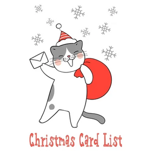 Christmas Card List: Organize and Track Holiday Greetings Sent and Received Cat & Snowflake Theme - Paperback