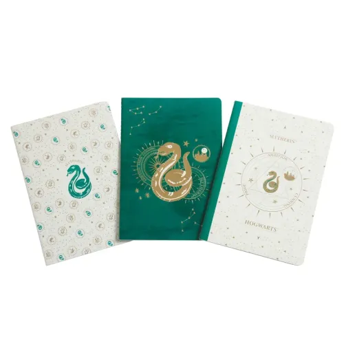 Harry Potter: Slytherin Constellation Sewn Notebook Collection (Set of 3) - Paperback