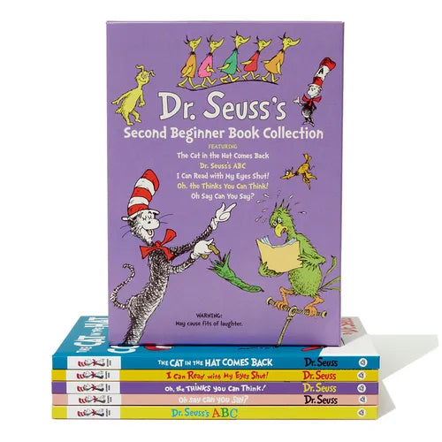 Dr. Seuss's Second Beginner Book Boxed Set Collection: The Cat in the Hat Comes Back; Dr. Seuss's Abc; I Can Read with My Eyes Shut!; Oh, the Thinks Y - Boxed Set