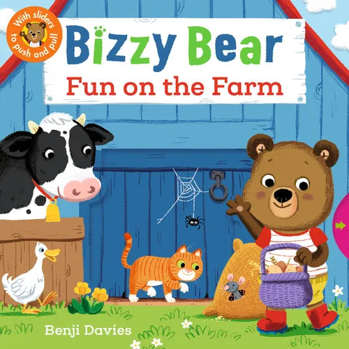 Bizzy Bear: Fun on the Farm: (Interactive Board Book for Toddlers - With Sturdy Tabs and Slides to Push and Pull) - Board Book