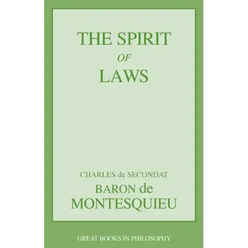 The Spirit of Laws - Paperback