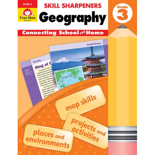 Skill Sharpeners: Geography, Grade 3 Workbook - Paperback