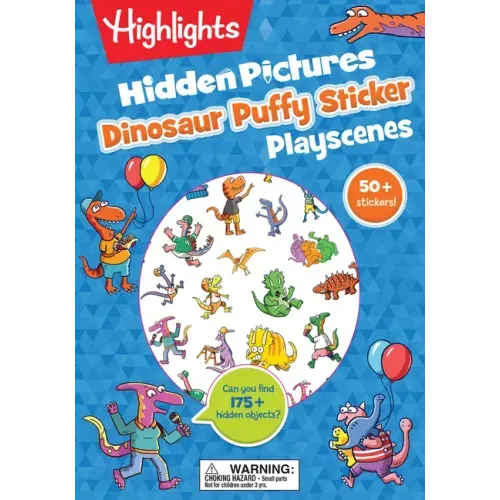 Dinosaur Hidden Pictures Puffy Sticker Playscenes - Paperback