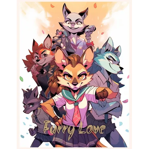 Furry Love: A coloring book for people who love Furries - Paperback