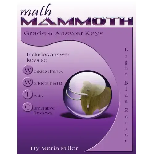 Math Mammoth Grade 6 Answer Keys - Paperback
