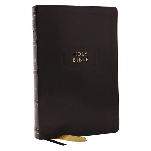 KJV Holy Bible with Apocrypha and 73,000 Center-Column Cross References, Black Leathersoft, Red Letter, Comfort Print: King James Version - Imitation Leather