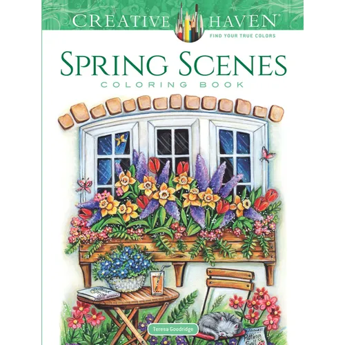 Creative Haven Spring Scenes Coloring Book - Paperback