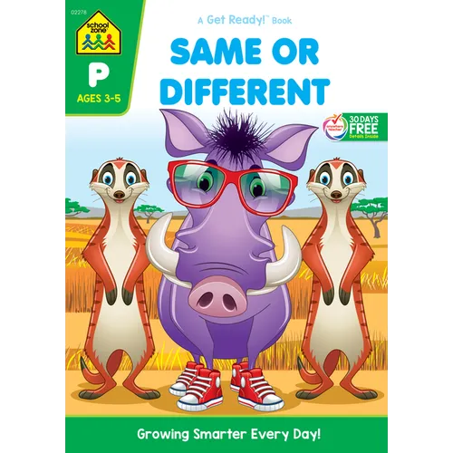 School Zone Same or Different Workbook - Paperback