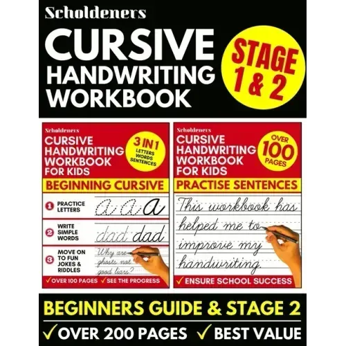Cursive Handwriting Workbook: 2-in-1 Book Set For Kids (Cursive for Beginners / Cursive Writing Practice Book) - Paperback