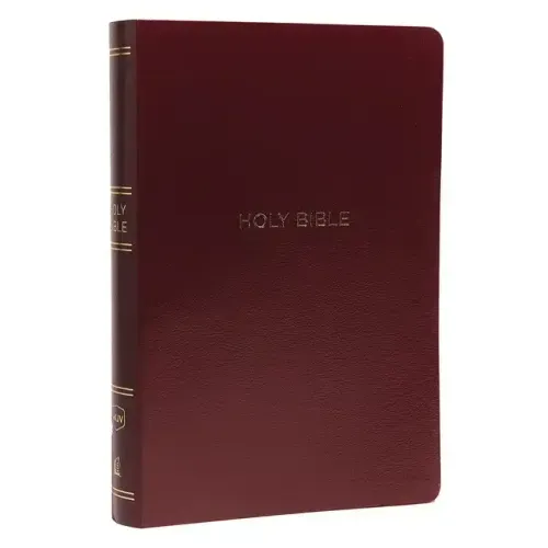 NKJV, Reference Bible, Center-Column Giant Print, Leather-Look, Burgundy, Red Letter Edition, Comfort Print - Imitation Leather