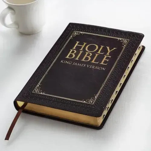 KJV Large Print Thumb Index Edition: Brown - Imitation Leather