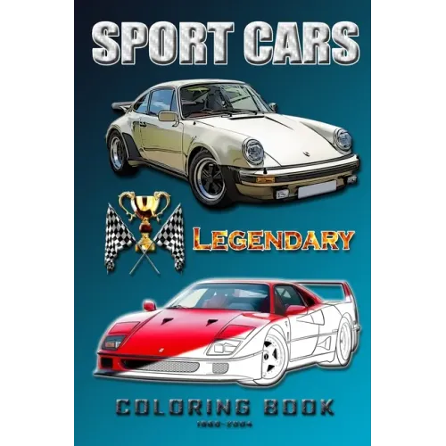 Legendary sports cars 1960-2004.: Coloring book for all ages. - Paperback