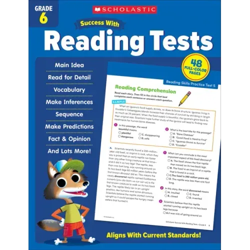Scholastic Success with Reading Tests Grade 6 Workbook - Paperback