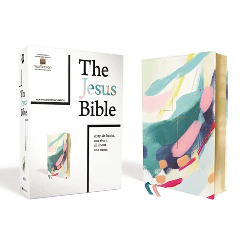 The Jesus Bible, NIV Edition, Leathersoft, Multi-Color/Teal, Comfort Print - Imitation Leather