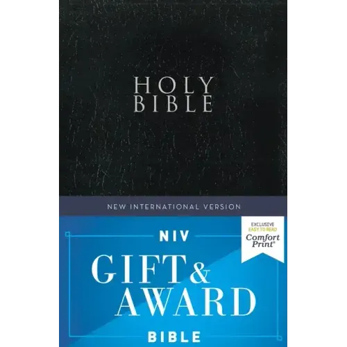 Niv, Gift and Award Bible, Leather-Look, Black, Red Letter Edition, Comfort Print - Paperback