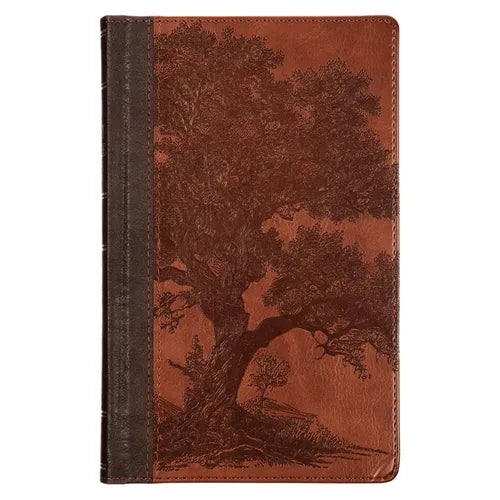 KJV Bible Giant Print Standard-Size (Faux Leather Hardcover, Brown Tree) - Imitation Leather