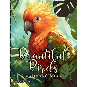 Beautiful Birds Realistic Coloring Book - Paperback