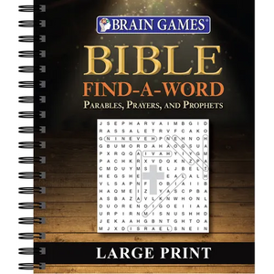 Brain Games - Bible Find a Word: Parables, Prayers, and Prophets - Large Print - Spiral