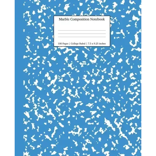 Marble Composition Notebook College Ruled: Blue Marble Notebooks, School Supplies, Notebooks for School - Paperback