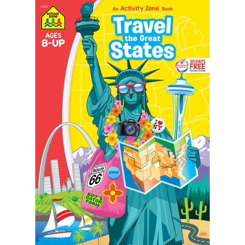 School Zone Travel the Great States Workbook - Paperback