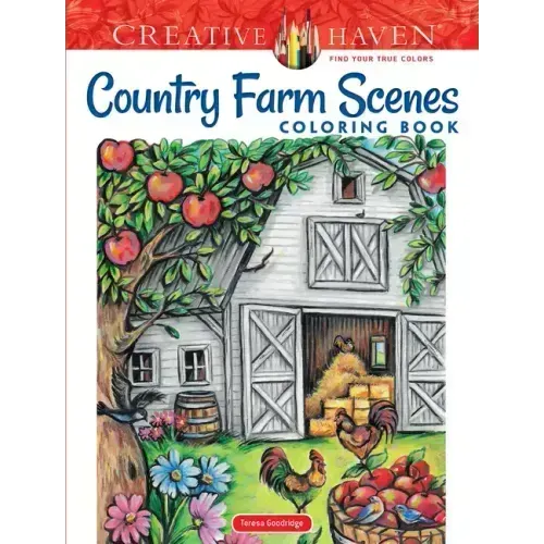 Creative Haven Country Farm Scenes Coloring Book - Paperback