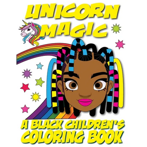 Unicorn Magic - A Black Children's Coloring Book: A Colorful Adventure for Little Artists - Paperback