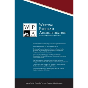 Wpa: Writing Program Administration 45.1 (Fall 2021) - Paperback