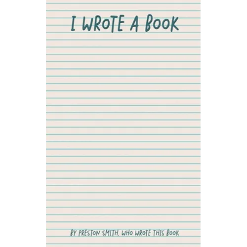 I Wrote A Book