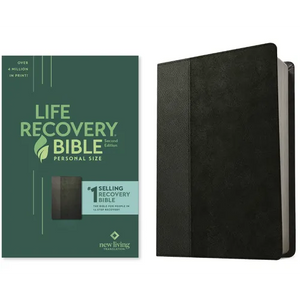 NLT Life Recovery Bible, Second Edition, Personal Size (Leatherlike, Black/Onyx) - Imitation Leather