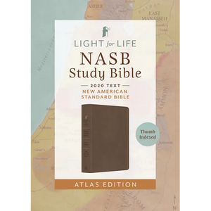 Light for Life NASB Study Bible--Atlas Edition [Thumb Indexed] (Mocha Brown) - Imitation Leather