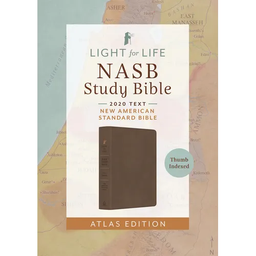 Light for Life NASB Study Bible--Atlas Edition [Thumb Indexed] (Mocha Brown) - Imitation Leather