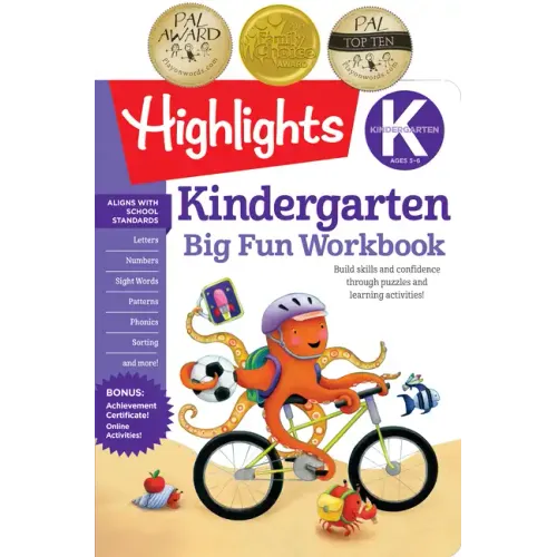 Kindergarten Big Fun Workbook: 256-Page Kindergarten Activity Book Full of Kindergarten Math, Reading, Writing Practice, Phonics, Puzzles and More - Paperback