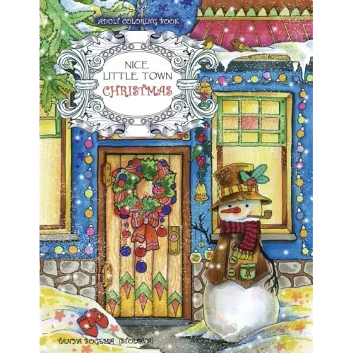 Adult Coloring Book: Nice Little Town Christmas - Paperback