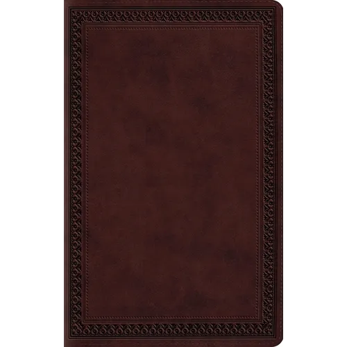 ESV Large Print Value Thinline Bible (Trutone, Mahogany, Border Design) - Imitation Leather