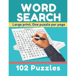 Word search: large print, one puzzle per page, 102 puzzles - Paperback