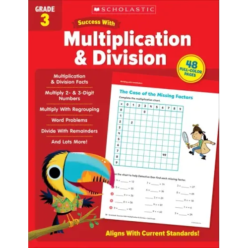 Scholastic Success with Multiplication & Division Grade 3 Workbook - Paperback