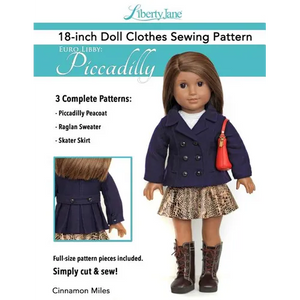 Liberty Jane 18 Inch Doll Clothes Pattern Euro Libby: Piccadilly - Paperback
