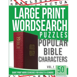 Large Print Wordsearches Puzzles Popular Bible Characters: Giant Print Word Searches for Adults & Seniors - Paperback