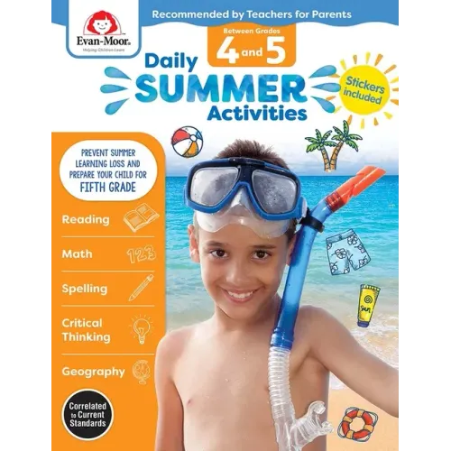 Daily Summer Activities: Between 4th Grade and 5th Grade, Grade 4 - 5 Workbook - Paperback