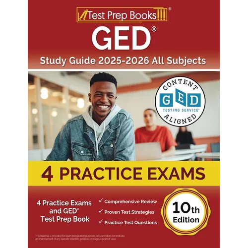 GED Study Guide 2025-2026 All Subjects: 6 Practice Exams and GED Test Prep Book [10th Edition] - Paperback